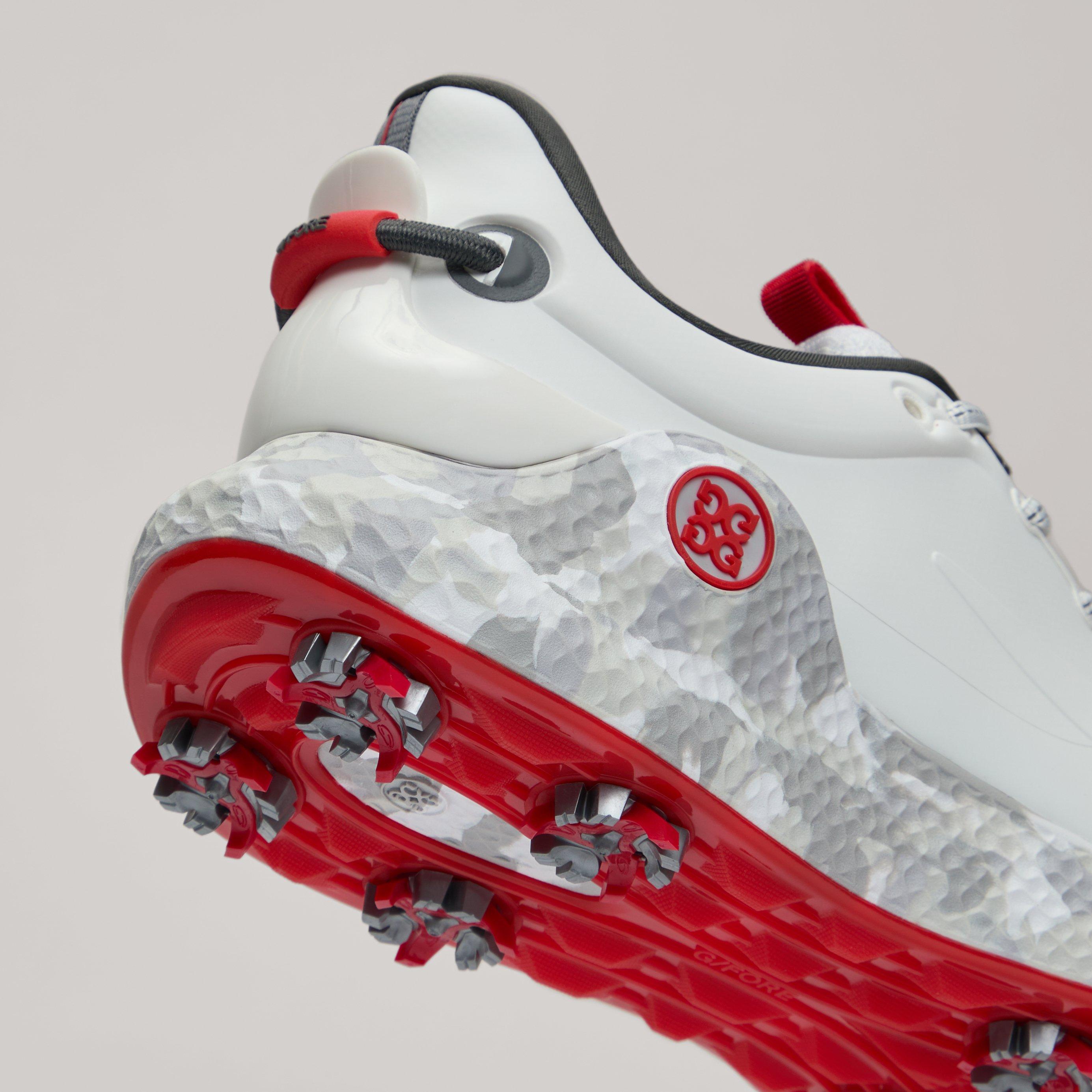Men's MG4+ O2 G/LOCK Spiked Golf Shoe - White/Red | G/FORE | Golf